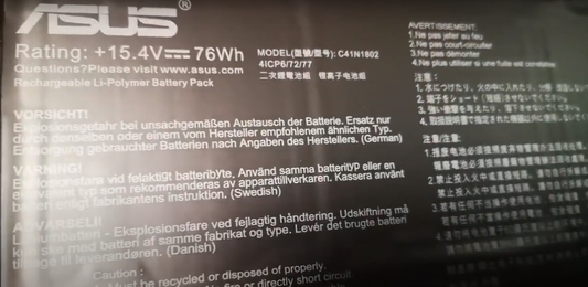 Asus C41N1802 Laptop Battery

