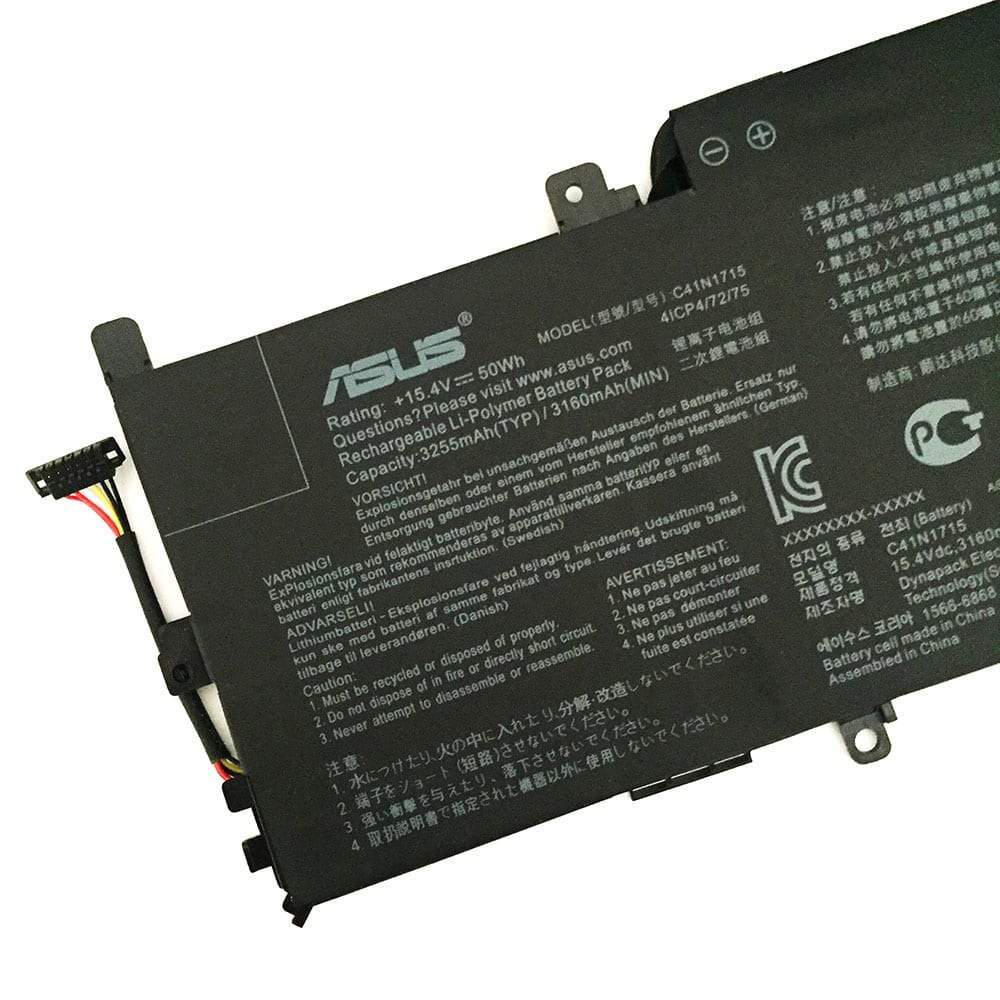 ASUS C41N1715  Laptop Battery for 0B200-02760000 4ICP4/72/75 UX331UAL-1D Zenbook UX331UN-EG080T ZenBook UX331UA-DS71 13 UX331UA UX331UAL-EG021TS