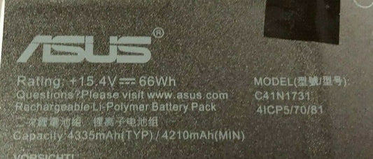 ASUS C41N1731 Laptop Battery for Asus G731GUG731GVm ROG GL704 Strix G G531GU-AL001T Strix G15 G512LV