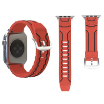 For Apple Watch Series 3 & 2 & 1 42mm Fashion Electrocardiogram Pattern Silicone Watch Band, 42mm