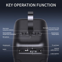 HXSJ Q8 Bluetooth 5.0 Multi-function Wireless Bluetooth Speaker Audio, Support Handsfree Calling & TF Card & USB