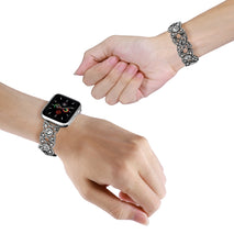 4-Petal Diamond Metal Watch Band, For Apple Watch SE 2023 44mm, For Apple Watch Ultra 49mm, For Apple Watch 8 41mm, For Apple Watch 8 45mm, For Apple Watch 7 41mm, For Apple Watch SE 2023 40mm, For Apple Watch 7 45mm, For Apple Watch SE 2022 40mm������...