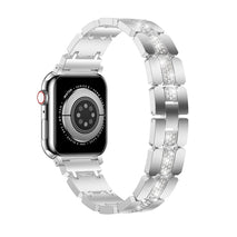 Diamond Metal Watch Band, For Apple Watch Series 10 46mm, For Apple Watch Series 10 42mm, For Apple Watch SE 2023 44mm, For Apple Watch SE 2023 40mm, For Apple Watch Ultra 2 49mm, For Apple Watch 9 45mm, For Apple Watch 9 41mm, For Apple Watch Ultra 49...