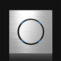 86mm Gray Aluminum Wire Drawing LED Switch Panel, One Billing Control, One Open Dual Control, Two Billing Control, Two Open Dual Control, Triple Billing Control, Triple Open Dual Control, Four Open Dual Control, One Open Multiple Control, Computer Sock...