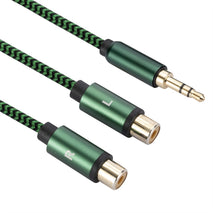 3.5mm Male to 2 RCA Female Audio Cable Amplifier Connector, 0.5m, 1m, 2m, 3m