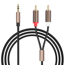 3.5mm Male to 2 RCA Male Audio Cable Amplifier Connector, 1m, 2m, 3m