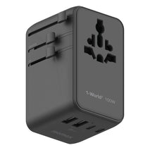 MOMAX UA23 1-World 2 4-Port Mini Universal Travel GaN Charger 100W with Dual AC, UA23D
