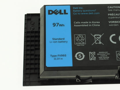 DELL FV993 Original Laptop Battery for FJJ4W PG6RC R7PND T3NT1 Dell Precision M4600 M4700 M4800 Precision M6600 M6700 M6800 45111978