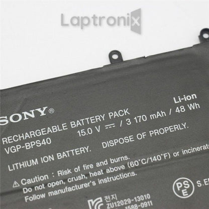Sony BPS40 Original Laptop Battery for VGP-BPS40 SVF15N18SCP VAIO Fit 15A Vaio SVF15N2Z2RB F15N SVF15N18PXB SVF14N19SCB