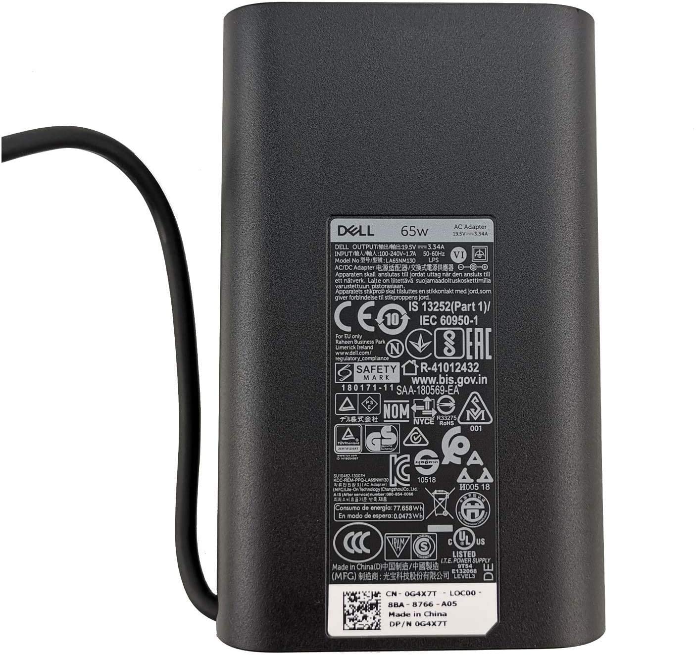 Dell 19.5V 3.34A 65W (7.4mm*5.0mm) Original Laptop Charger For 3440 E5440 E5470 7480 E6540 E7440 7290 5490 5590 52900