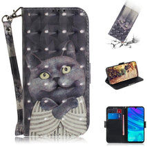 3D Colored Drawing Hug Cat Pattern Horizontal Flip Leather Case for Huawei P Smart+ 2019 / Enjoy 9s / Honor 10i / Honor 20i / Honor 20 Lite, with Holder & Card Slots & Wallet, For Huawei P Smart+ 2019
