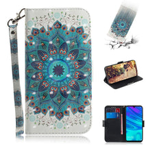3D Colored Drawing Peacock Wreath Pattern Horizontal Flip Leather Case for Huawei P Smart+ 2019 / Enjoy 9s / Honor 10i / Honor 20i / Honor 20 Lite, with Holder & Card Slots & Wallet, For Huawei P Smart+ 2019