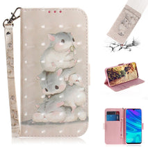 3D Colored Drawing Squirrels Pattern Horizontal Flip Leather Case for Huawei P Smart+ 2019 / Enjoy 9s / Honor 10i / Honor 20i / Honor 20 Lite, with Holder & Card Slots & Wallet, For Huawei P Smart+ 2019
