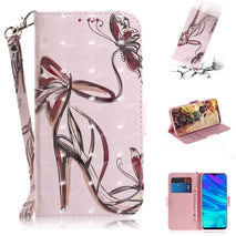 3D Colored Drawing Butterfly High-heeled Shoes Pattern Horizontal Flip Leather Case for Huawei P Smart+ 2019 / Enjoy 9s / Honor 10i / Honor 20i / Honor 20 Lite, with Holder & Card Slots & Wallet, For Huawei P Smart+ 2019