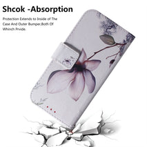 Magnolia Flower Pattern Coloured Drawing Horizontal Flip Leather Case for Huawei Honor View 20, with Holder & Card Slots & Wallet, For Huawei Honor View 20