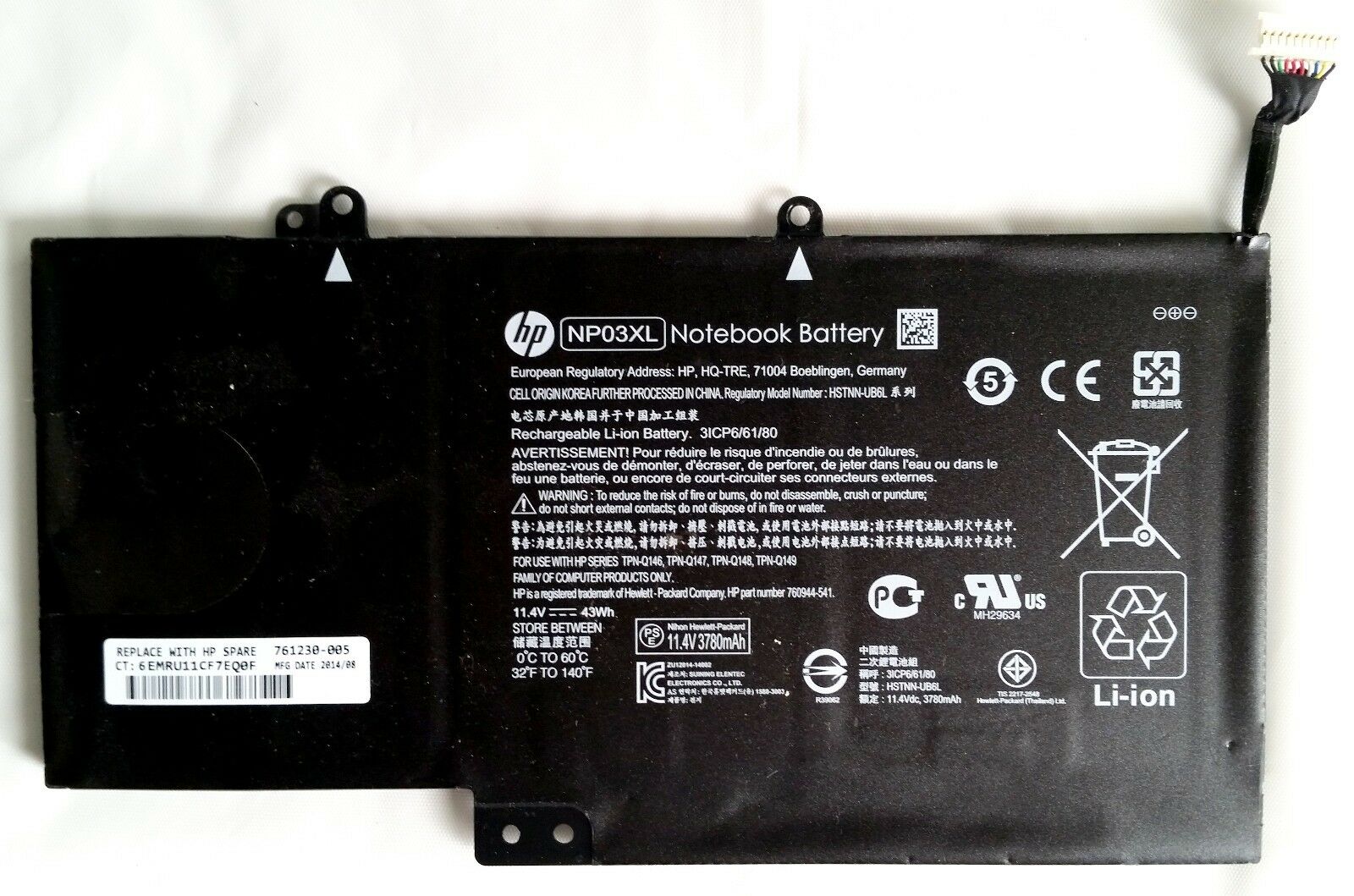HP NP03XL Laptop Battery

