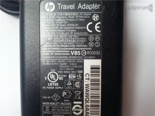 HP 19V 3.33A 65W (7.4mm*5.0mm) Original Laptop Charger for HSTNN-DA14 677776-003, 684792-001 EliteBook Folio 1040 G1