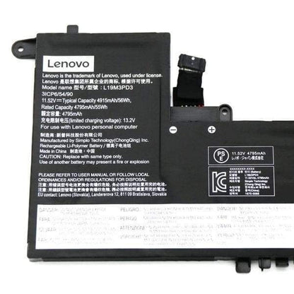 Original Lenovo L19M3PD3 Laptop Battery for SB10V27764 5B10W67393 8SSB10V2776 ideapad S540-13IML S54013IML 81XA0021TW ideapad S54013IML 81XA0016TW