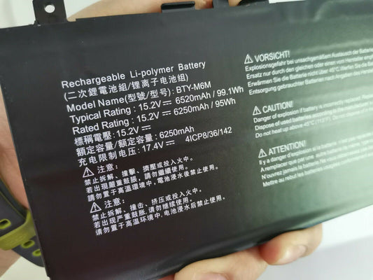 New  BTY-M6M 4ICP8/36/142 laptop battery for MSI GE66 RAIDER MS-1541 GS66 10SGS WS66 10TMT207US Series