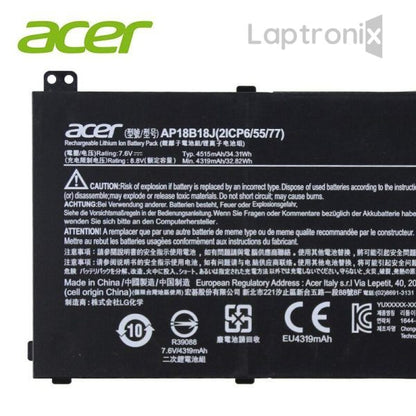 Acer AP18B18J Laptop Battery for 2ICP6/55/77