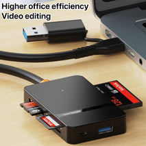 ADS-316 8 in 1 Type-C+USB Multi-function Card Reader, ADS-316