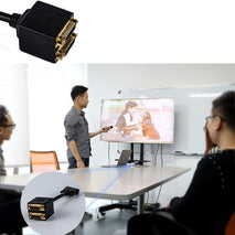 24+1 DVI Male to 2 DVI Female Cable Adapter, Length: 30cm, 2 DVI 24+1 Pin Female
