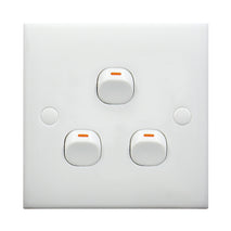 Electric Wall Switch (Size: 86 x 86mm), 3 Switch