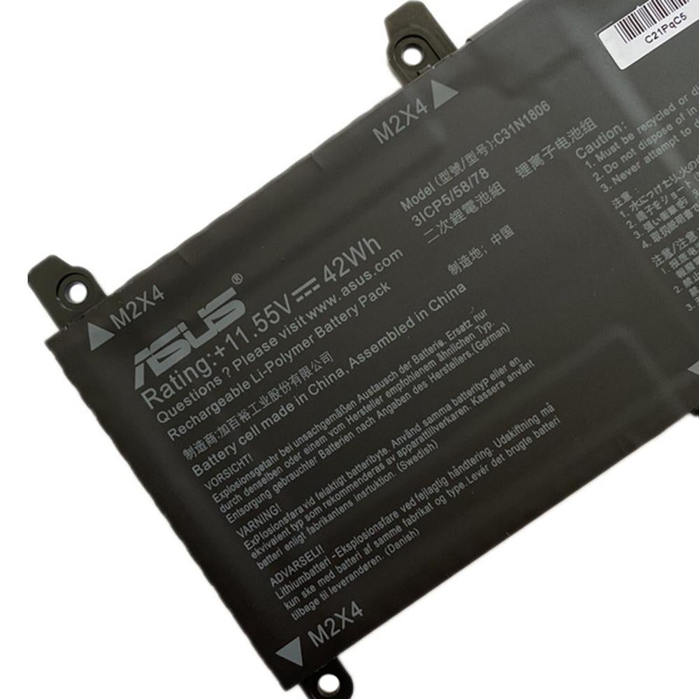 ASUS C31N1806 Laptop Battery for 0B200-02960000 3ICP5/58/78 C31PIJ1 S330UA-8130 VivoBook S13 S330FA VivoBook S13 S330FA EY009T VivoBook S13 S330FNEY039T VivoBook S13 S330FN-EY049TC S330UAEY302T S330UA-EY637T