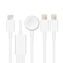 For Apple Watch Series & iPhone 3 in 1 Type-C Magnetic Charging Cable 4ft/1.2m, DS-XB019