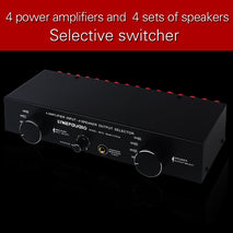 4 Input 4 Ooutput Power Amplifier Speaker Selector Switcher Speaker Comparator, 4 Input 4 Ooutput