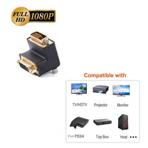 90 Degree Right Angled DVI 24+5 DVI-I Digital Dual Link Male To Female Extension Adapter for HDTV LCD Monitor