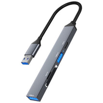 ADS-806A 5-in-1 Card Reader USB-A to USB3.0 + USB2.0 + Type-C + SD/TF Slot USB Hub, ADS-806A