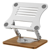 J31 Foldable 360-Degree Rotating Laptop Metal Wood Cooling Stand, J31