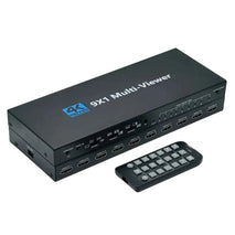 JQF1  9 in 1 Out Switch Adapter Screen Splitter 4K HDMI Multi Viewer Switcher, US Plug, EU Plug