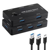 U7 PC Game Console 4 In 1 USB Switch HUB 2 Input 4 Output KVM Splitter USB Shared Switcher, U7
