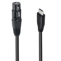 JUNSUNMAY Microphone Phone Audio Adapter Cable, Length: 1m, Type-C Male to XLR Female, Type-C Male to XLR Male