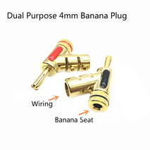 2pcs  4mm Banana Plugs Stackable Banana Plug Sockets Y-type Plugs