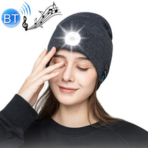 Outdoor Night Running Night Fishing LED Light Illumination Bluetooth 5.0 Knitted Hat