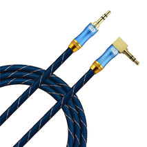 EMK 90-Degree Car 3.5mm Audio Cable Extension Cable, Cable Length:, 0.5M, 1M, 1.5M, 2M, 3M, 5M
