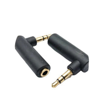 3.5mm Elbow Male to Female Dual Channel Headphone Audio Adapter, Gold Plated