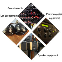 Small Copper Transparent Audio Column M4 Crystal Banana Holder Terminal Block, Black