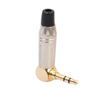 Zinc Alloy L-Shaped 90 Degree 3.5mm Stereo Headset Wire Welding Plug, Zinc Alloy