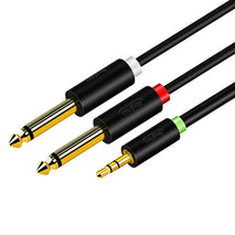JINGHUA 3.5mm To Dual 6.5mm Audio Cable 1 In 2 Dual Channel Mixer Amplifier Audio Cable, 0.5m, 1.5m, 3m, 5m, 10m