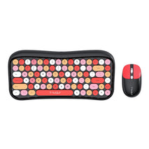 T-WOLF TF660 2.4G+5.0 Bluetooth Dual-Mode Retro Wireless Keyboard And Mouse Set, TF660(Black Red), TF660(Milk Tea Color), TF660(Blue)