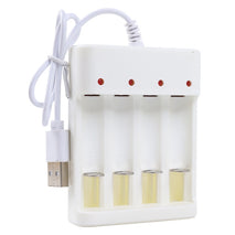 Fast USB 4 Slot Battery Charger AA/AAA Rechargeable Battery Universal Four Slot Charging Box, Directly Plug-in, With Cable