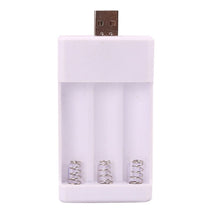 USB 3-Slot Battery Charger Universal Charger For Toys With AA / AAA Rechargeable Batteries, USB 3 Slots