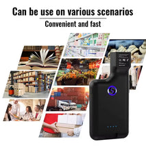 1D Bluetooth Barcode Scanner Wireless Back Clip Phone Barcode Reader, 1D 2D