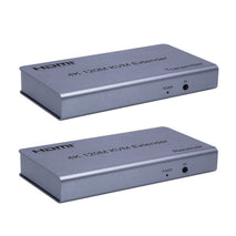 KVM 120m 4K HD Extender Computer Mouse Keyboard HDMI Single Ethernet Cable Transmitter + Receiver, US Plug, UK Plug, EU Plug