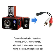 Audio Cable 3.5mm Female To 2RCA Double Lotus Head Speaker Connection Cable, 3.5mm Female To 2 RCA