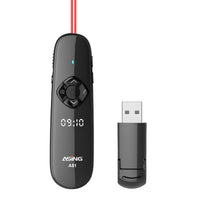 ASiNG A81 PPT Page Turning Clicker With Timing Function & 32G 3-in-1 USB Receiver, Red Light, Green Light